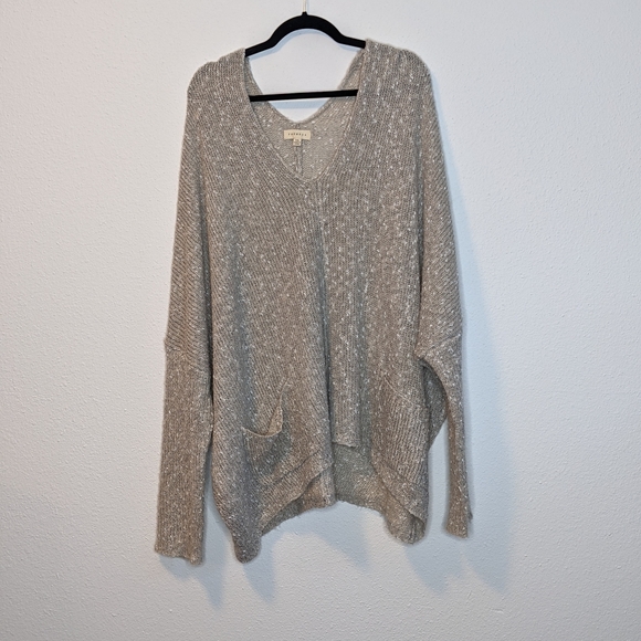Promesa Oversize Metallic Knit Sweater - Picture 1 of 5